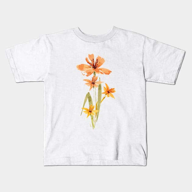 Petit flowers Kids T-Shirt by Eva Passi Arts